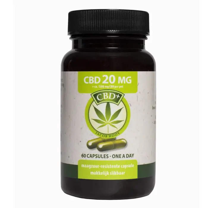 CBD Capsules (Jacob Hooy) 4% 20 mg 60 capsules