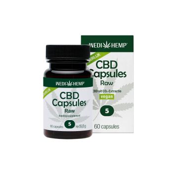 CBD Capsules Raw 5% (Wedihemp) 60caps