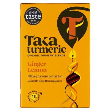 Kurkuma Thee Ginger & Lemon Bio (Taka Turmeric) 15 zakjes