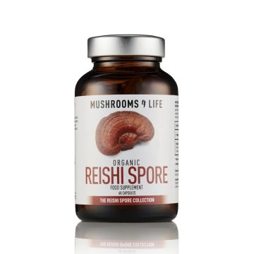 Reishi Spore Paddenstoelen Capsules Bio (Mushrooms4Life) 60caps