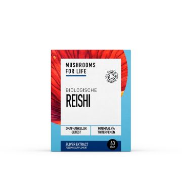 Reishi Paddenstoelen Poeder Bio (Mushrooms For Life) 60gr