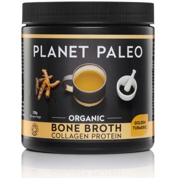 Bone Broth Collagen Protein Golden Turmeric Bio (Planet Paleo) 225gr