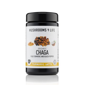 Chaga Kurkuma Paddenstoelen Latte 1000mg Bio (Mushrooms4Life) 120gr