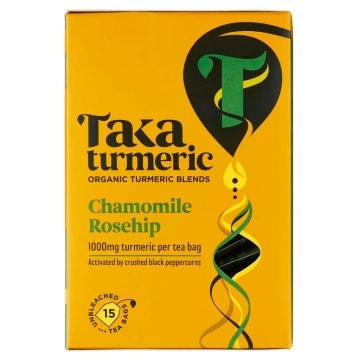 Chamomile & Rosehip Kurkuma Thee Bio 1000mg (Taka Turmeric) 15 zakjes
