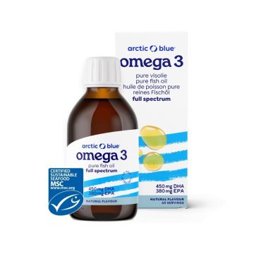 Omega-3 visolie naturel DHA & EPA (Arctic Blue) 300ml (natuurlijk)