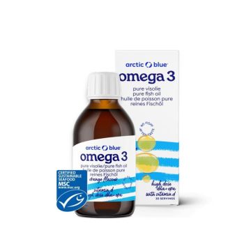 Omega-3 visolie DHA & EPA met vitamine D3 (Arctic Blue) 150 ml