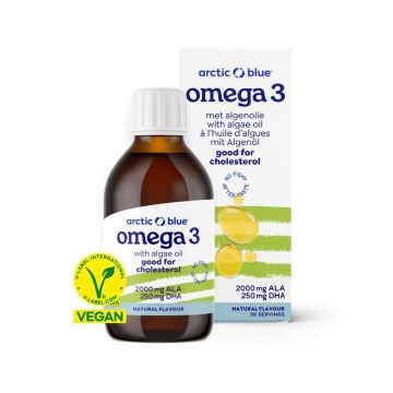 Omega-3 algenolie ALA & DHA (Arctic Blue) 150ml (natuurlijk)