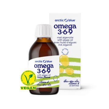 Omega-3-6-9 algenolie met vitamine D3 (Arctic Blue) 150ml