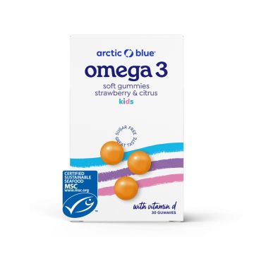 Kids Omega-3 gummies DHA & EPA vitamine D3 (Arctic Blue) 30st