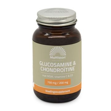 Glucosamine & Chondroïtine met MSM, Vitamine C en D3 (Mattisson) 60 tablet