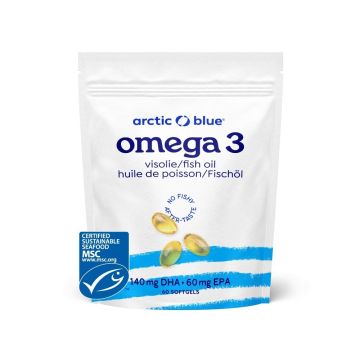 Omega-3 visolie kleine capsules DHA & EPA (Arctic Blue) 60caps