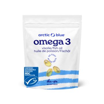 Omega-3 visolie kleine capsules DHA & EPA (Arctic Blue) 60caps