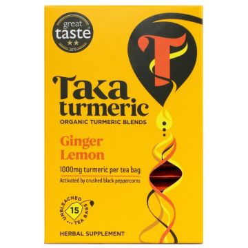 Ginger & Lemon Tea Bio (Taka Turmeric) 15 zakjes