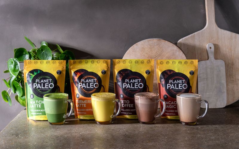 planet paleo matcha latte turmeric latte keto coffee cacao magic collagen hotties